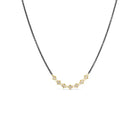 Oxidized Sterling and Gray Diamond Station Necklace