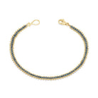 Blue Diamond Textile Bracelet