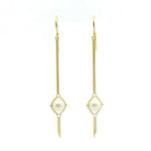 Single Freshwater Pearl Gold Drop Earring