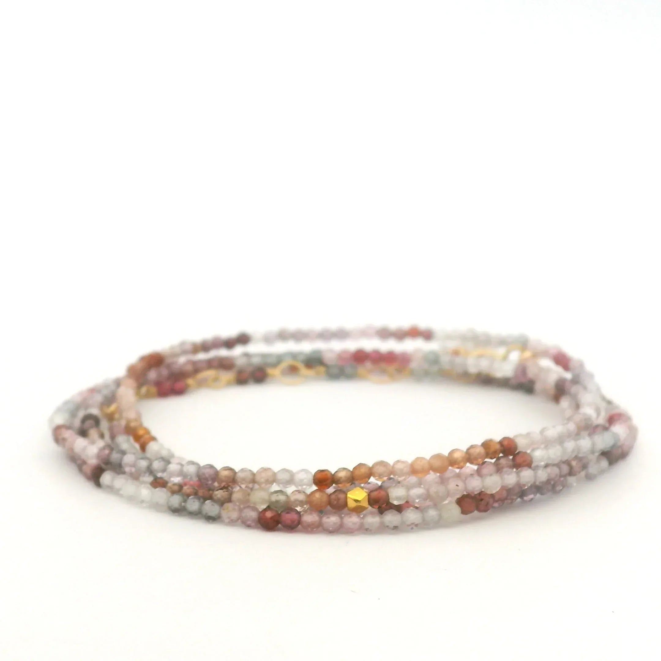 Multi-colored Spinel Bead Wrap Bracelet