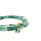 Teal Granidierite Wrap Bracelet