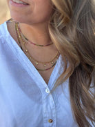 Yellow Gold Disk Necklace