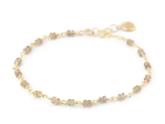 Champagne Garnet and Yellow Gold Bracelet