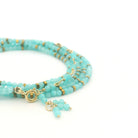 18 karat Yellow Gold and Amazonite Confetti Wrap
