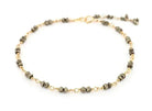 Yellow Gold and Pyrite Hand-tied Bracelet