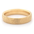 Women's Medium Bark Finish Band - 18K Yellow Gold