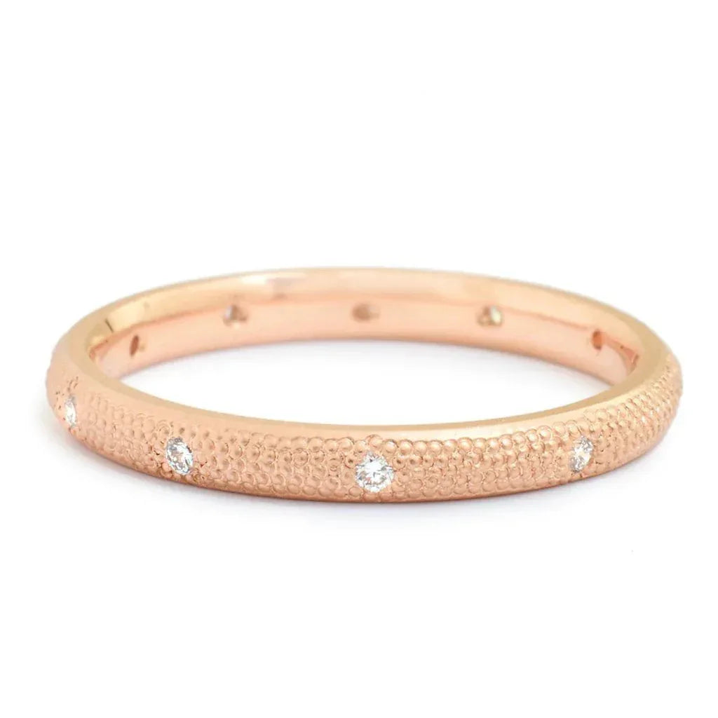 Narrow Stardust Band - 18K Yellow Gold