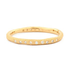 Gold Wavy Stardust Band - Full Diamond -18KW