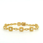 Yellow Gold and Diamond Squares Bracelet