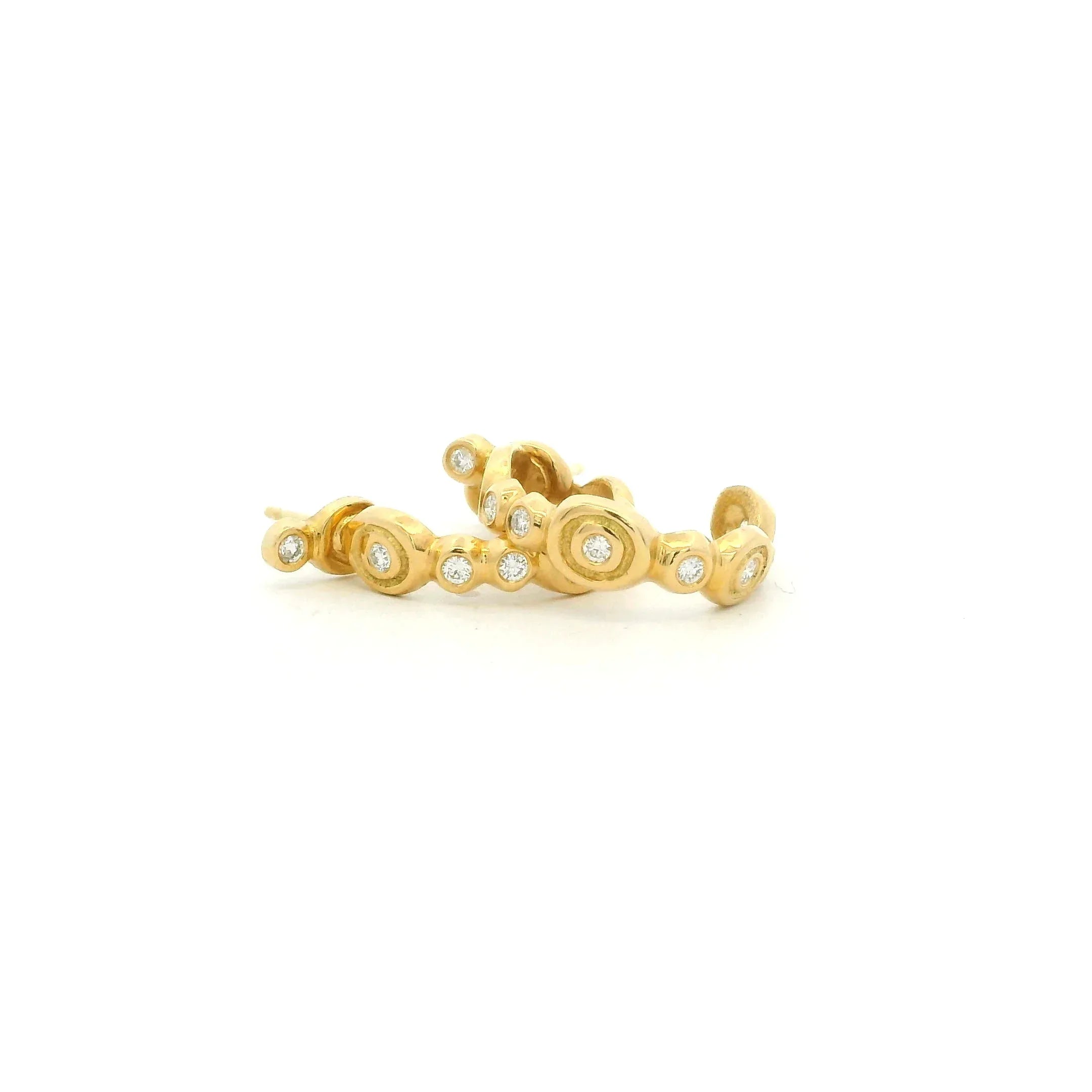 18 Karat Gold "Happy Circles" Hoops