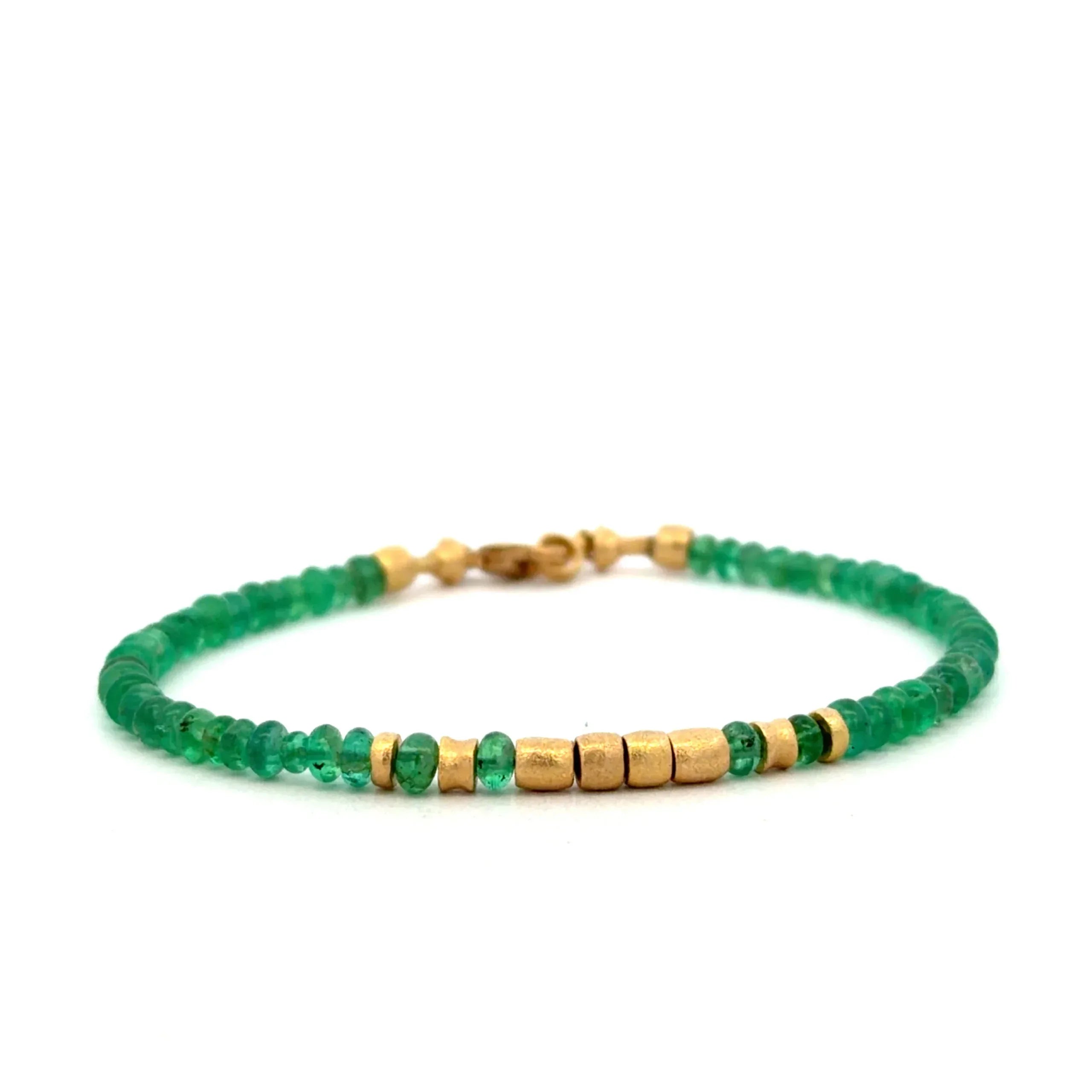 Yellow Gold and Emerald Bracelet