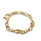Yellow Gold and Diamond Twisted Link Bracelet