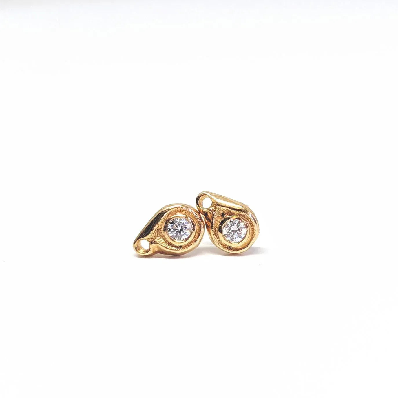 Yellow Gold, Diamond Paisley Stud