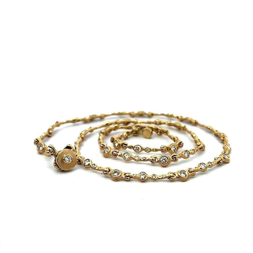 Yellow Gold and Diamond Choker Necklace
