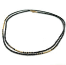 18 karat Yellow Gold and Black Diamond Beaded Necklace