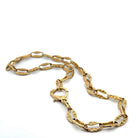18 karat Yellow Gold Textured Link Necklace