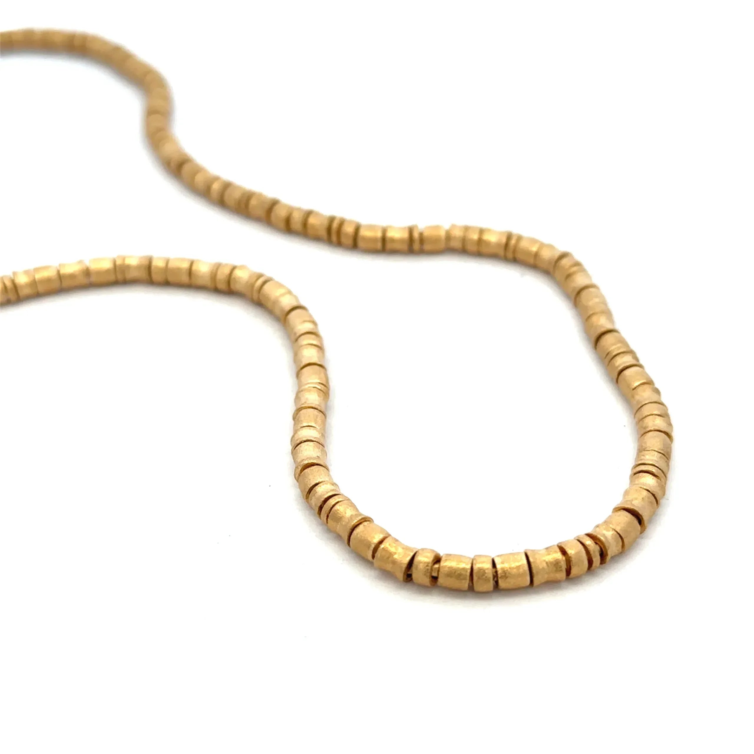 18 karat Yellow Gold Organic Large Beaded Necklace