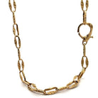18 karat Yellow Gold Textured Link Necklace