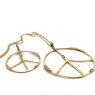 18 karat Yellow Gold and Diamond Peace Sign, Small