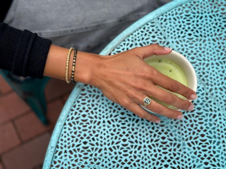 18k Yellow Gold Cylinder Bracelet