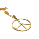 18 karat Yellow Gold and Diamond Peace Sign, Small