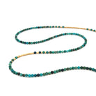 18 karat Yellow Gold and Chrysocolla Beaded Necklace