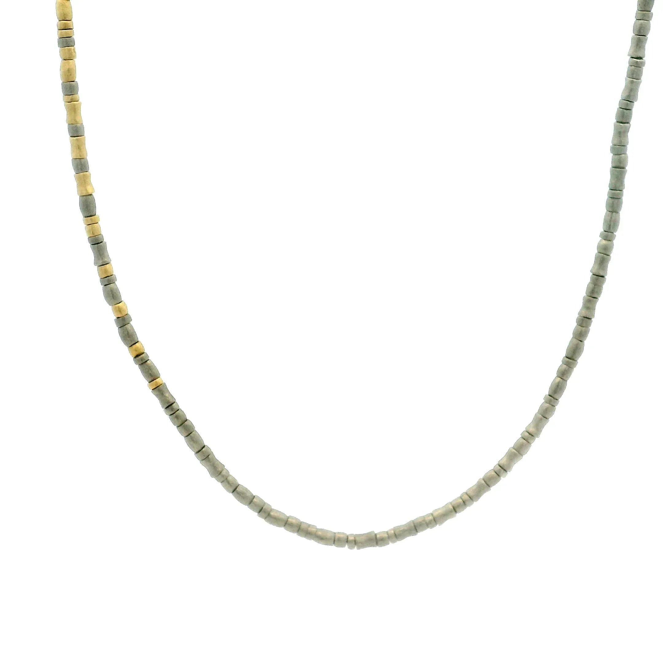 Yellow Gold and White Gold Roundelle Necklace