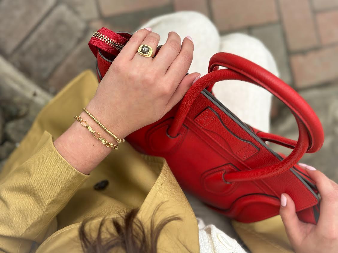 18k Yellow Gold Cylinder Bracelet