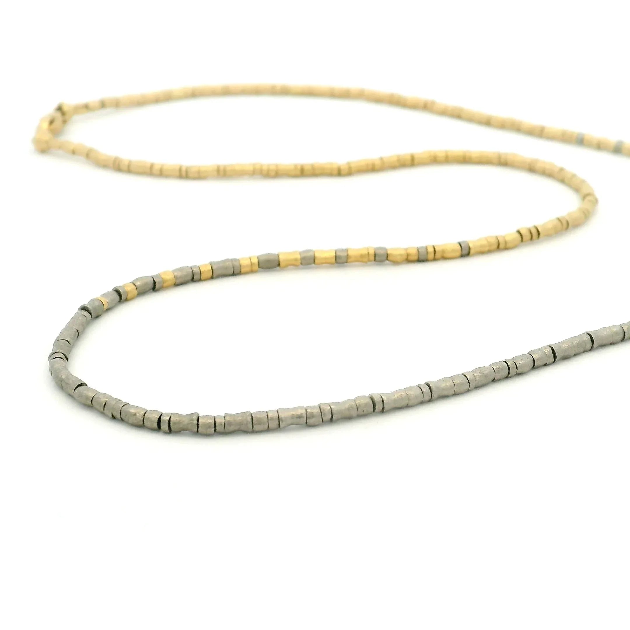 Yellow Gold and White Gold Roundelle Necklace