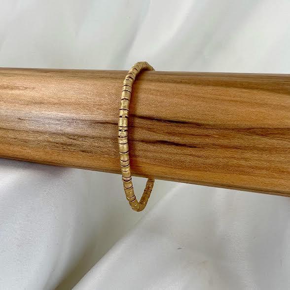18k Yellow Gold Cylinder Bracelet