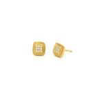 Yellow Gold and Diamond Stud Earrings