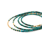 18 karat Yellow Gold and Chrysocolla Beaded Necklace