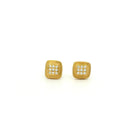 Yellow Gold and Diamond Stud Earrings