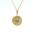 Yellow Gold and Gray Diamond Pendant