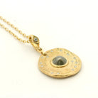 Yellow Gold and Gray Diamond Pendant