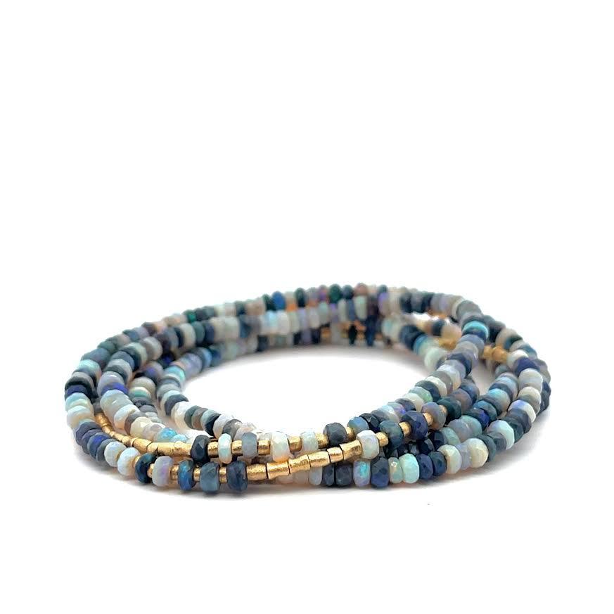 Australian Opal and 18 karat Yellow Gold Necklace