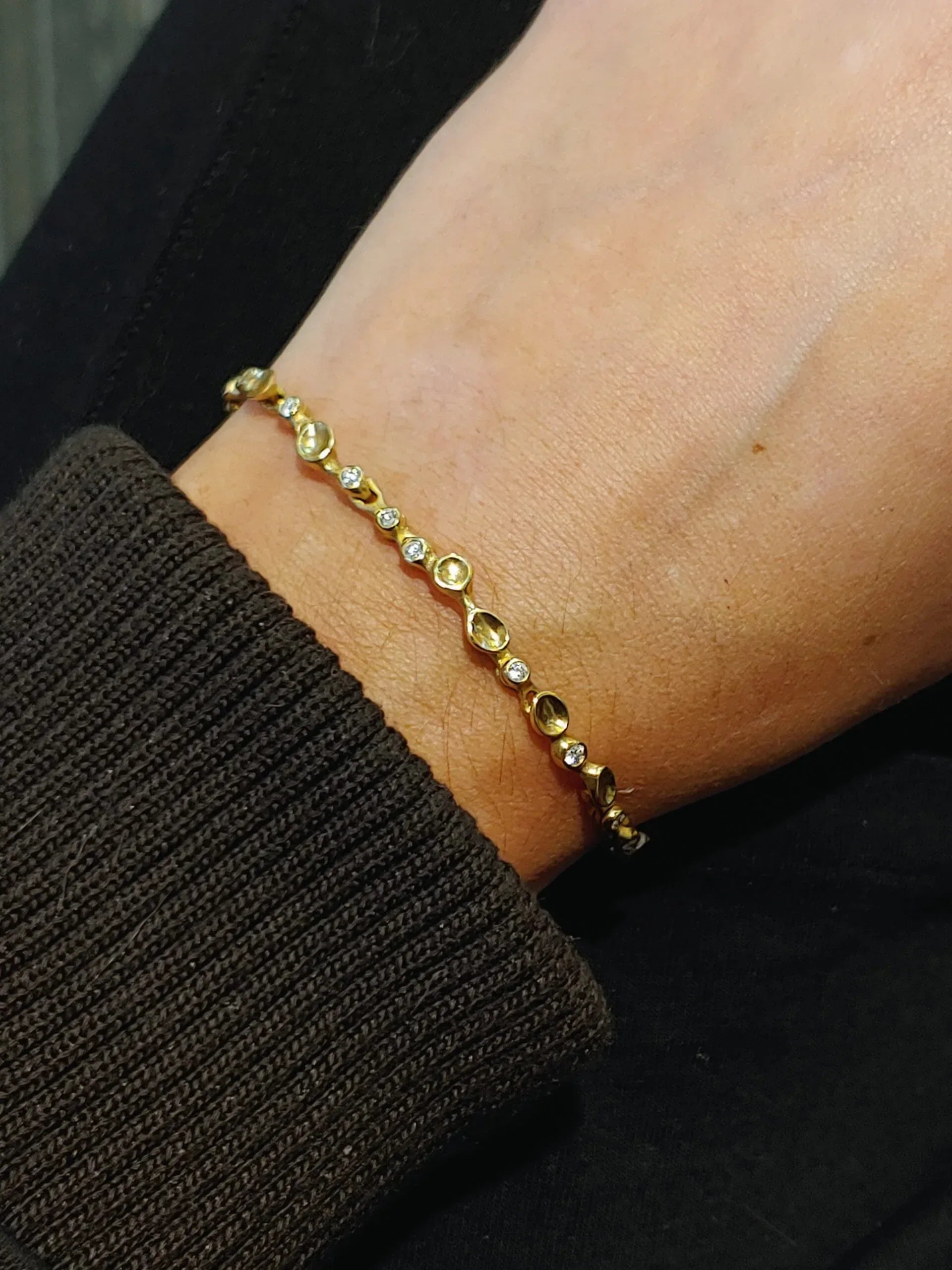 Dimpled Diamond Bracelet
