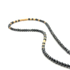 17" Black Diamond and 18 Karat Yellow Gold Necklace