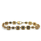 Yellow Gold Diamond Cube Bracelet