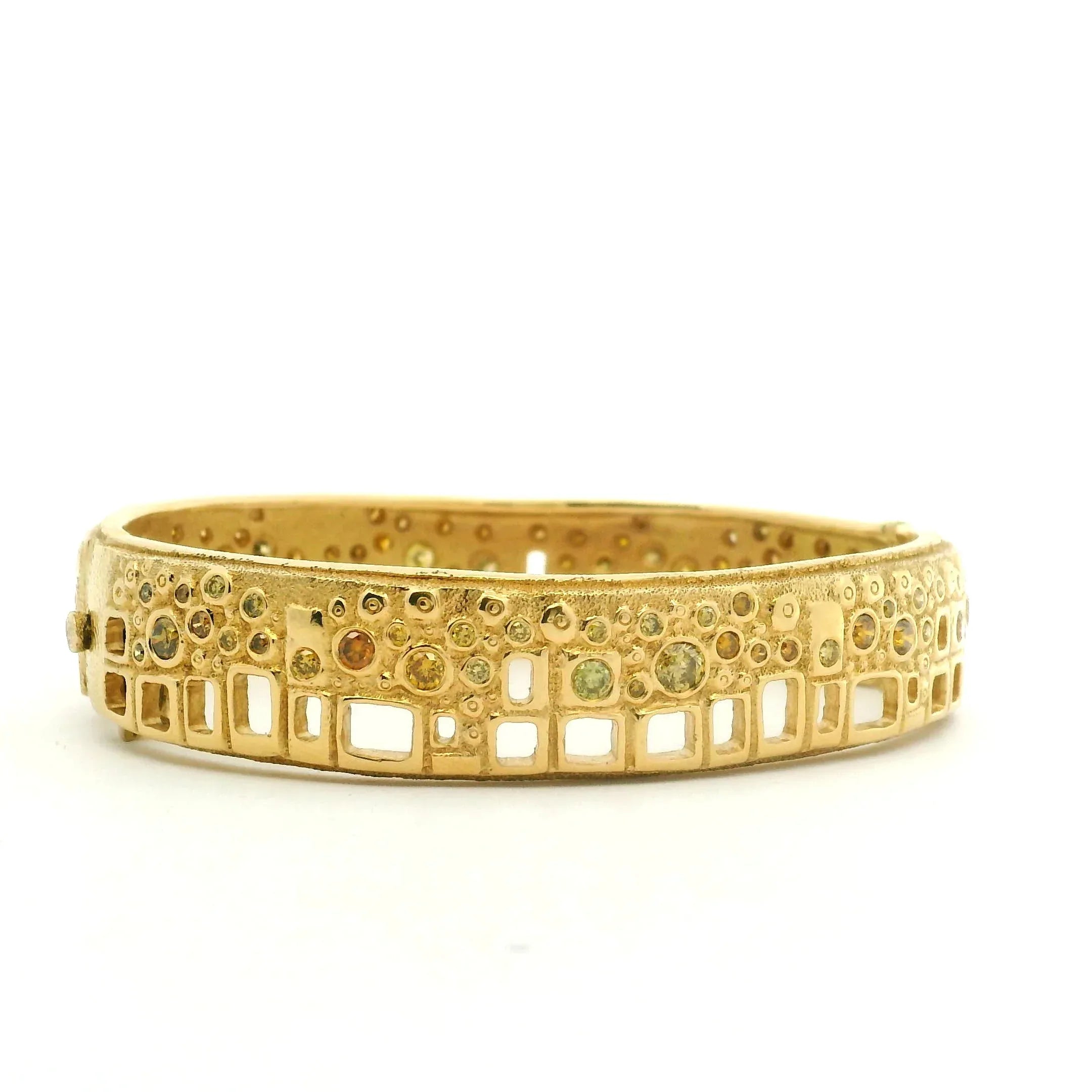18 karat Yellow Gold and Diamond Gallery Bracelet