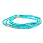 18 Karat Yellow Gold and Turquoise Necklace