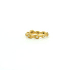 Organic Yellow Gold and Diamond Stacking Ring