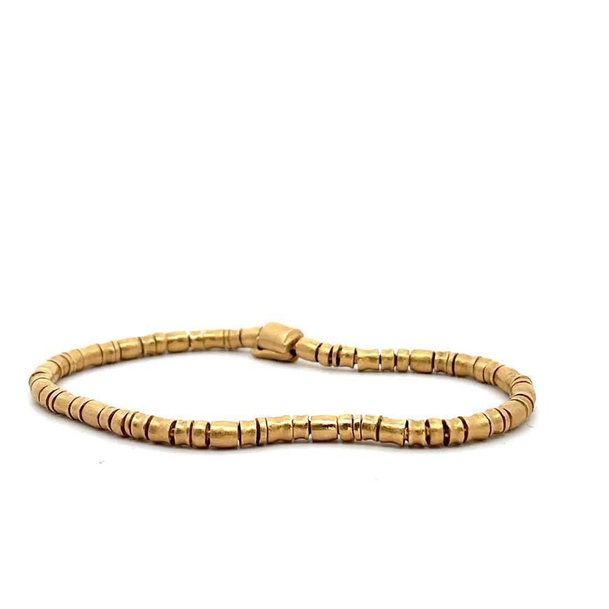 18k Yellow Gold Cylinder Bracelet
