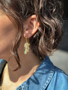 18 karat Yellow Gold and Opal Earrings