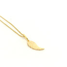 14 Karat Yellow Gold Tiny Feather Charm
