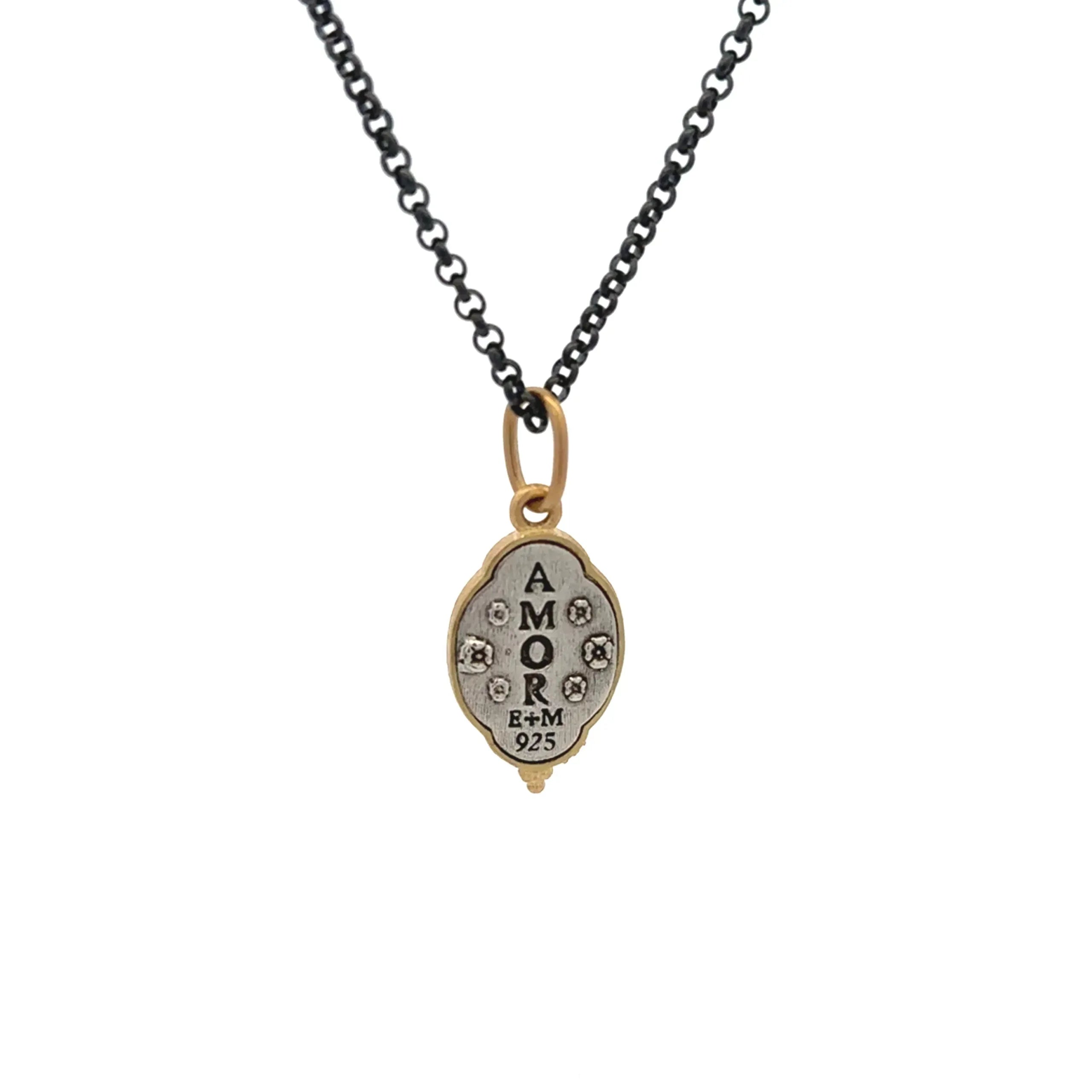 Sterling Silver and 18K Yellow Gold Owl Charm