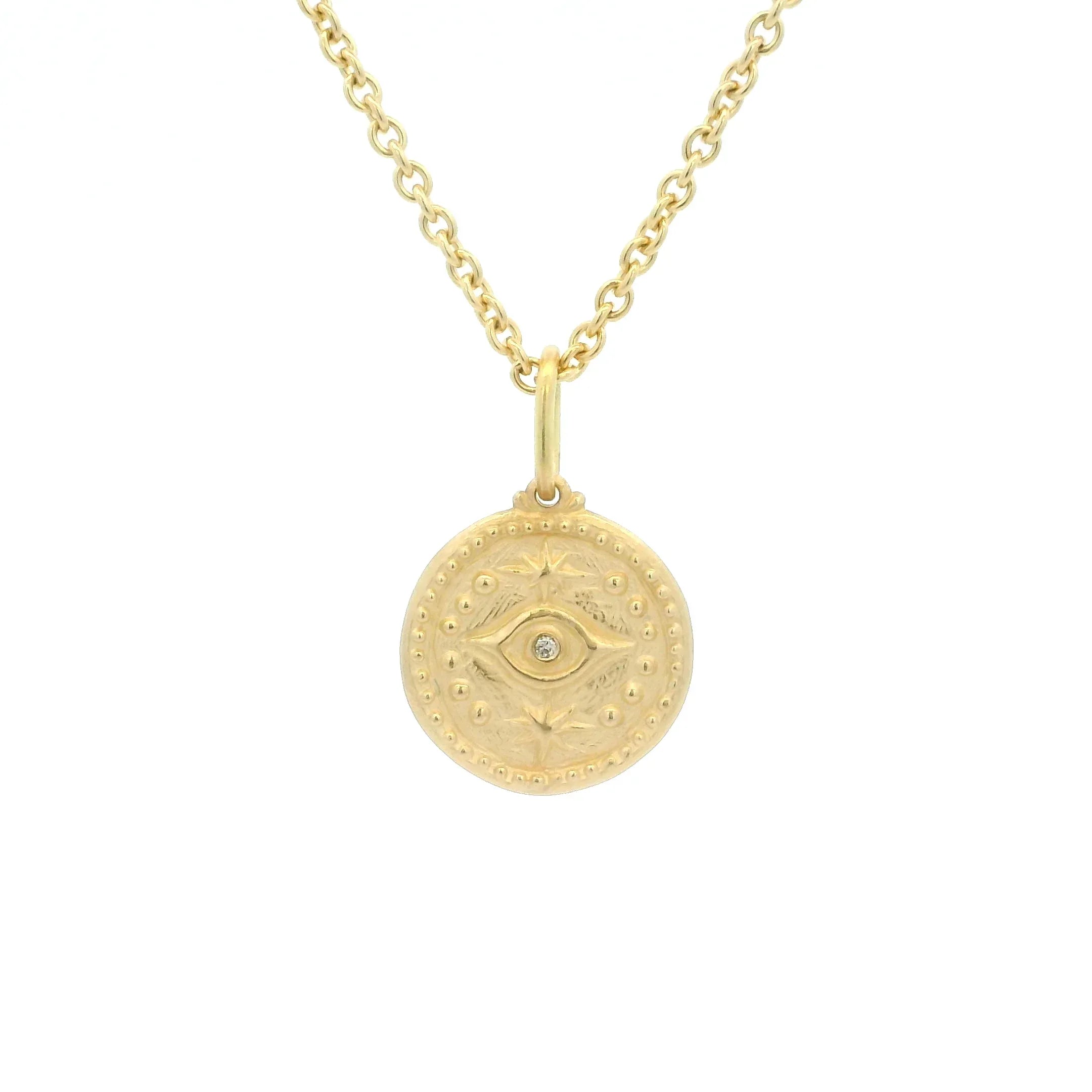 14 Karat Yellow Gold Evil Eye Charm