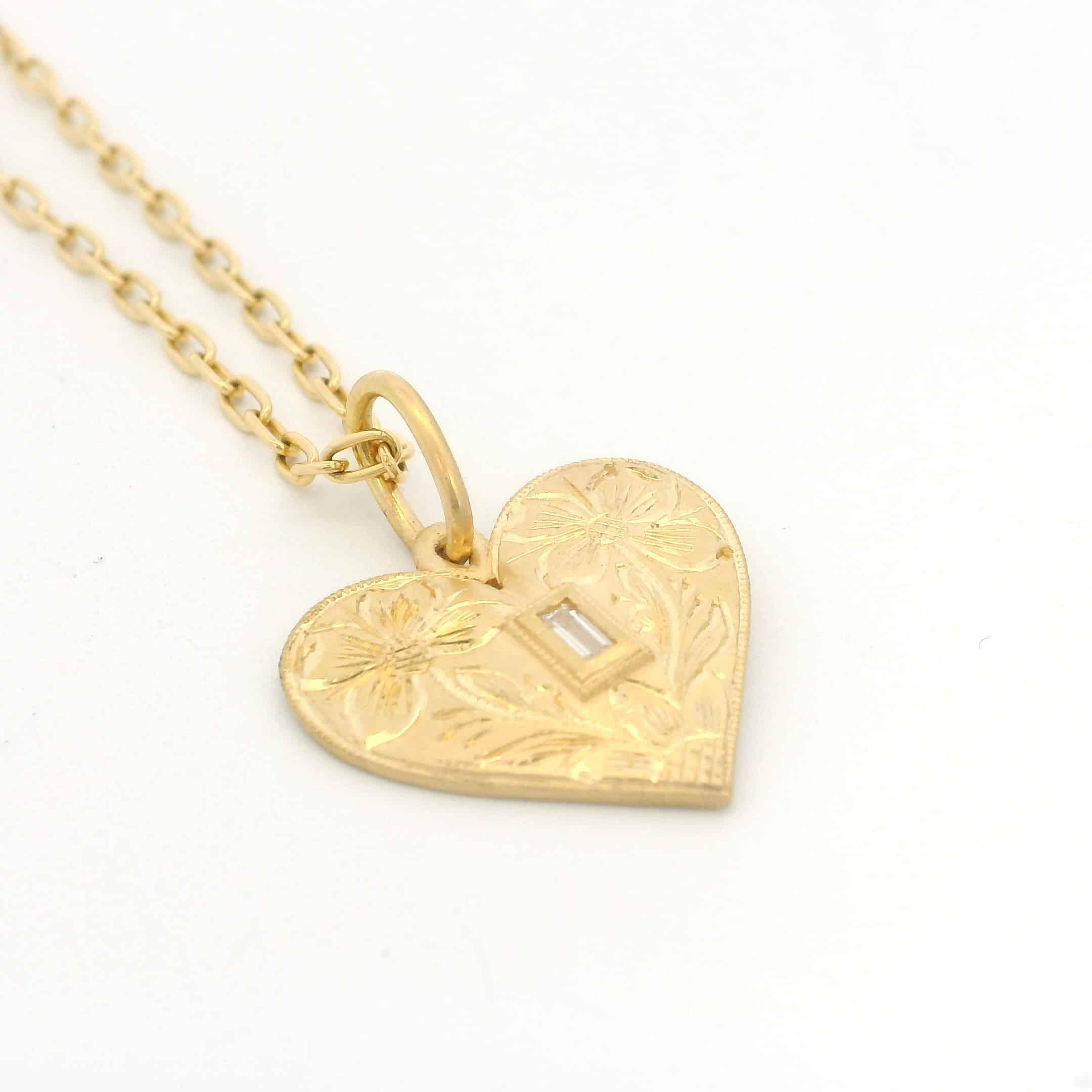 Engraved Heart Charm