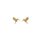 18 Karat Yellow Gold Hummingbird Earrings