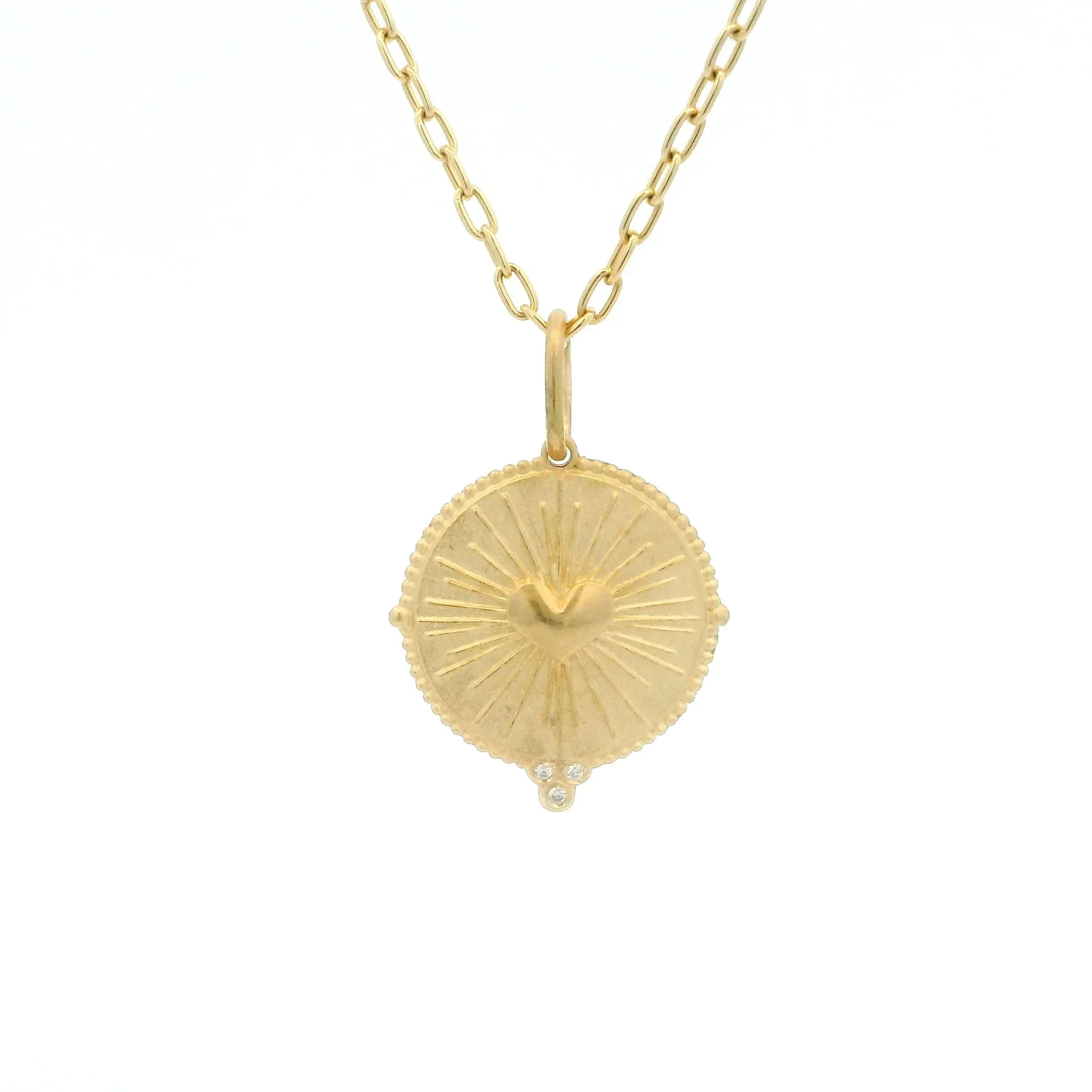 14 Karat Yellow Gold Heart Charm